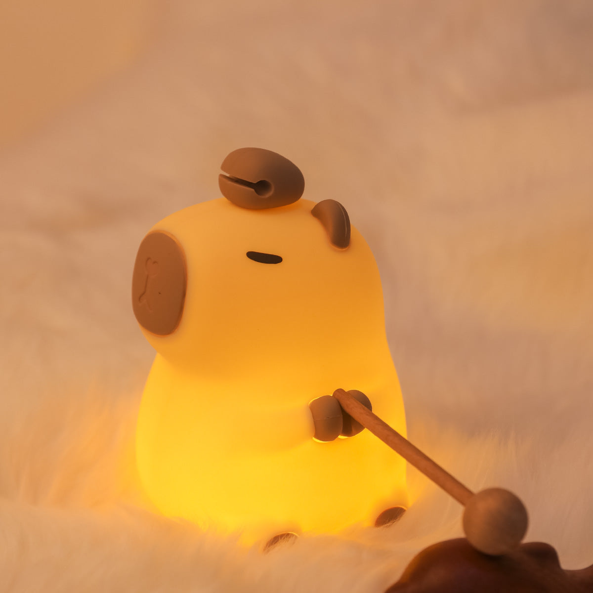 MeWaii® Flower Capybara Squishy Silicone Night Light - Perfect Gift for Kids and Girls