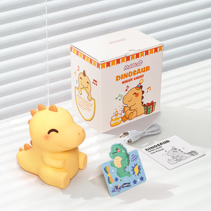 MeWaii® Squishy Silicone Dinosaur LED Night Light - Perfect Gift for Kids and Girls