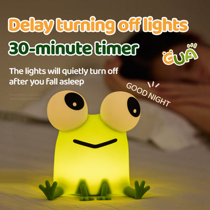 MeWaii® Frog Big-Eyed Adorable Small Silicone Squishy Night Light Perfect Gift