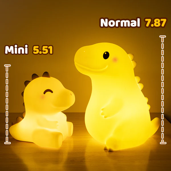 MeWaii® Squishy Silicone Dinosaur LED Night Light - Perfect Gift for Kids and Girls