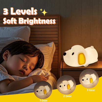 MeWaii® Puppy Silicone Squishy Night Light Gift Cute Droopy Ears and Cozy for Decor Perfect Gift
