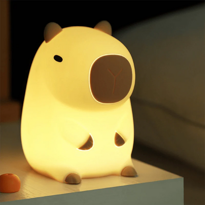 MeWaii® Highland Cow with Hair Silicone Squishy LED Night Light - Perfect Gift for Kids and Girls