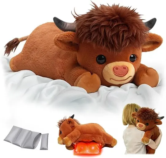 Highland Cow Weighted Heated Plush