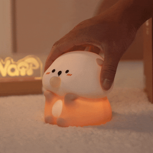MeWaii® Otter Bubble Blowing Baby Squishy Silicone Night Light Soft Glow Adorable Funny Perfect for Gift
