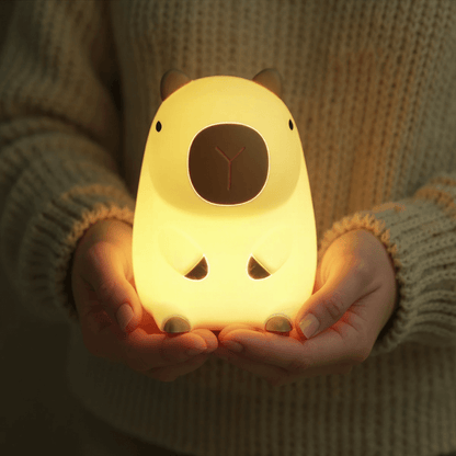 MeWaii® Capybara Full of Capy Squishy Night Light Figurines Adorable Set DIY Desk Collection Perfect Gift